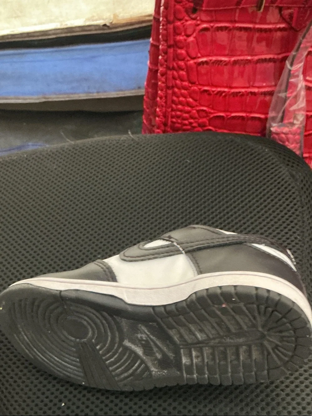 Nike Kids Black and White Retro Skate-Inspired Sneakers